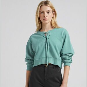 Victoria Secret short sweatshirt - teal